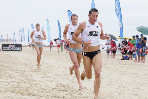 Mike Janes (right) during today's round of the Kellogg's Nutri-Grain IronMan Series at Coolum on the Sunshine Coast